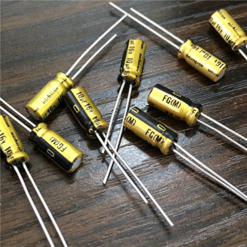 E-First 50pcs 16V 10uF 16V10uF Nichicon FG Muse Capacitor 5x11mm FineGold for Audio