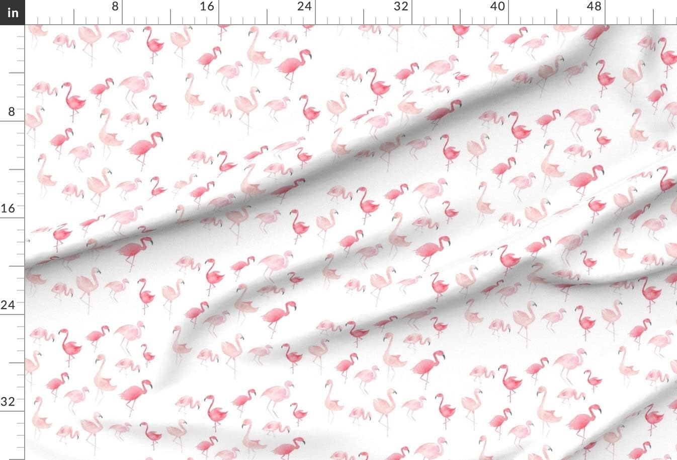 Spoonflower Fabric - Watercolor Pink Flamingos Flamingo Bird Feather Animal Summer Abstract Printed on Minky Fabric by The Yard - Sewing Baby Blankets Quilt Backing Plush