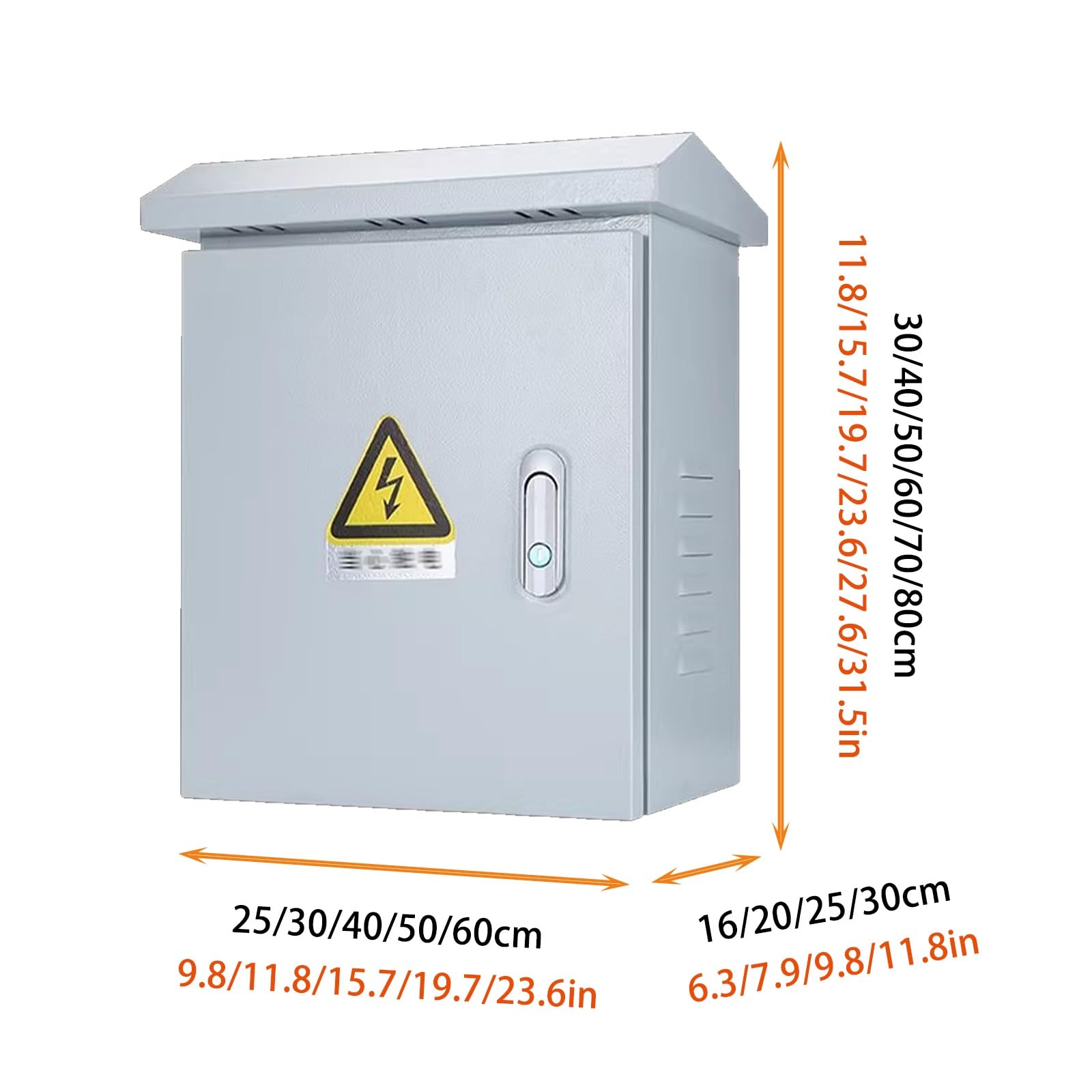Aufputz-Verteilerdose Den Außenbereich,regensicherer Abzweigkasten,gute Wärmeableitung,hochwertige Verschlüsse,geeignet Privathaushalte,Industrie Und Kommunalbereich(25x30x16cm/9.8x11.8x6.3in)