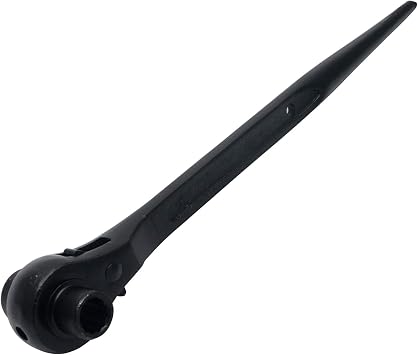12 Point Ratchet Spanner, 10mm x 12mm Metric Combination Spanner Double Ended Socket Ratcheting Scaffold Wrench for Fitter, Mold Manufacturing Black