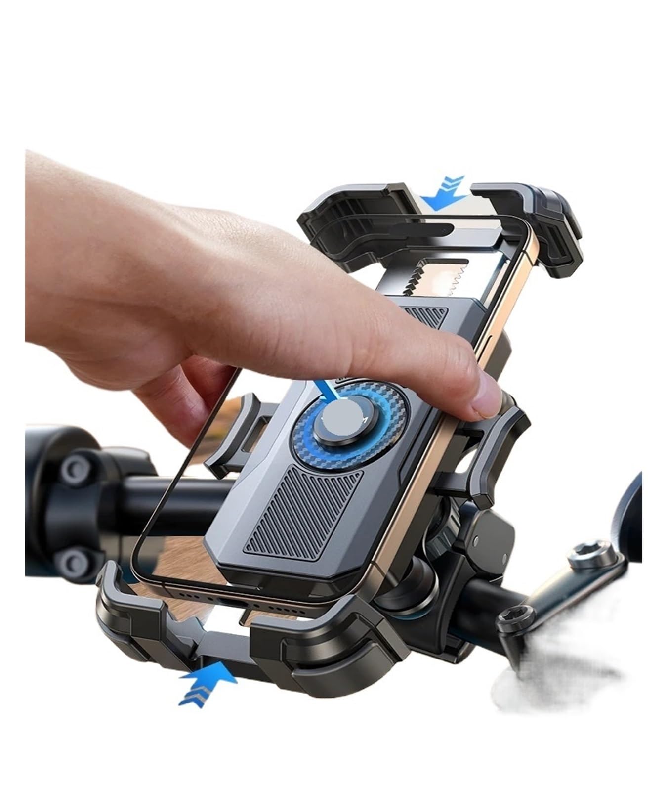 Porta Cellulare Antiurto Compatibile Con Moto Joyroom Bike | Supporto a installazione rapida con smorzatore di vibrazioni for telefoni da 4,7-7 pollici