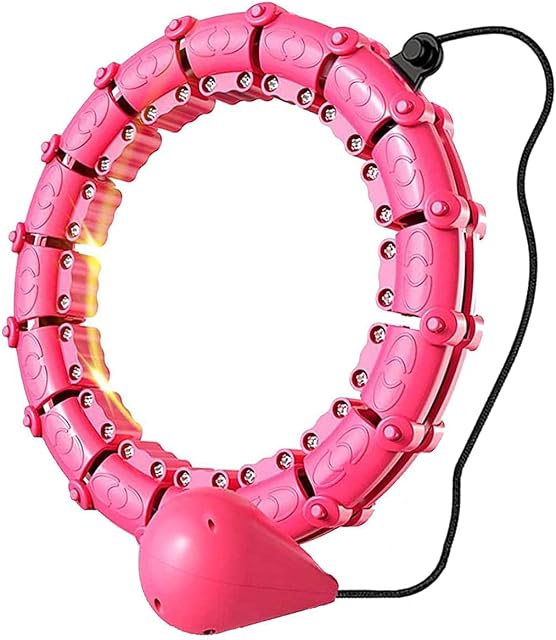 Cretee Will Not Fall Hula Hoop Adjustable Hot Waist Worker for Adults, Hula Hoops (Waist 55-125 cm)
