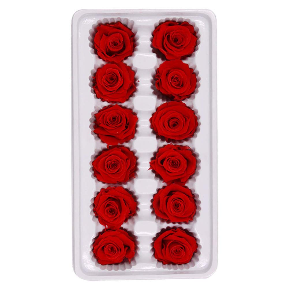 Roses préservées rouges Amosfun pour une décoration de table romantique et bouquet de mariage
