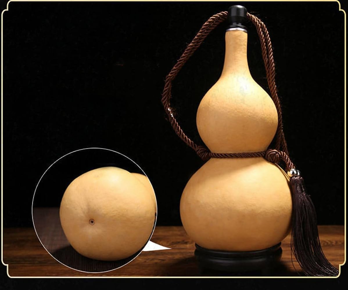 Amazon｜ひょうたん レトロ徳利瓢箪 水筒 自然 蜜蝋抗浸透 お手入れが