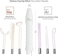 Vista 5 de NuDerma - Varita de terapia profesional para la piel - Máquina portátil de terapia de la piel con 6 varillas de neón y argón – Mejora tu piel