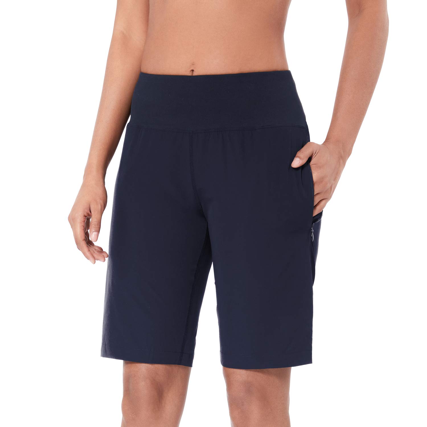 High Waisted Bermuda Shorts with Liner Long Shorts for Women Wokout Running Shorts-10''