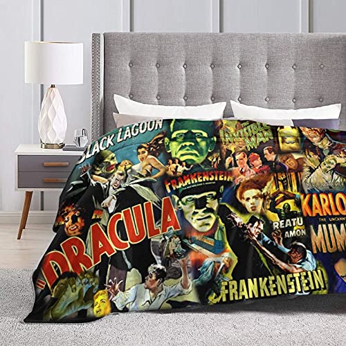 Mioolkt Frankenstein Blanket Throw Blankets Ultra Soft Flannel Lightweight Throws For Couch, Bed cover