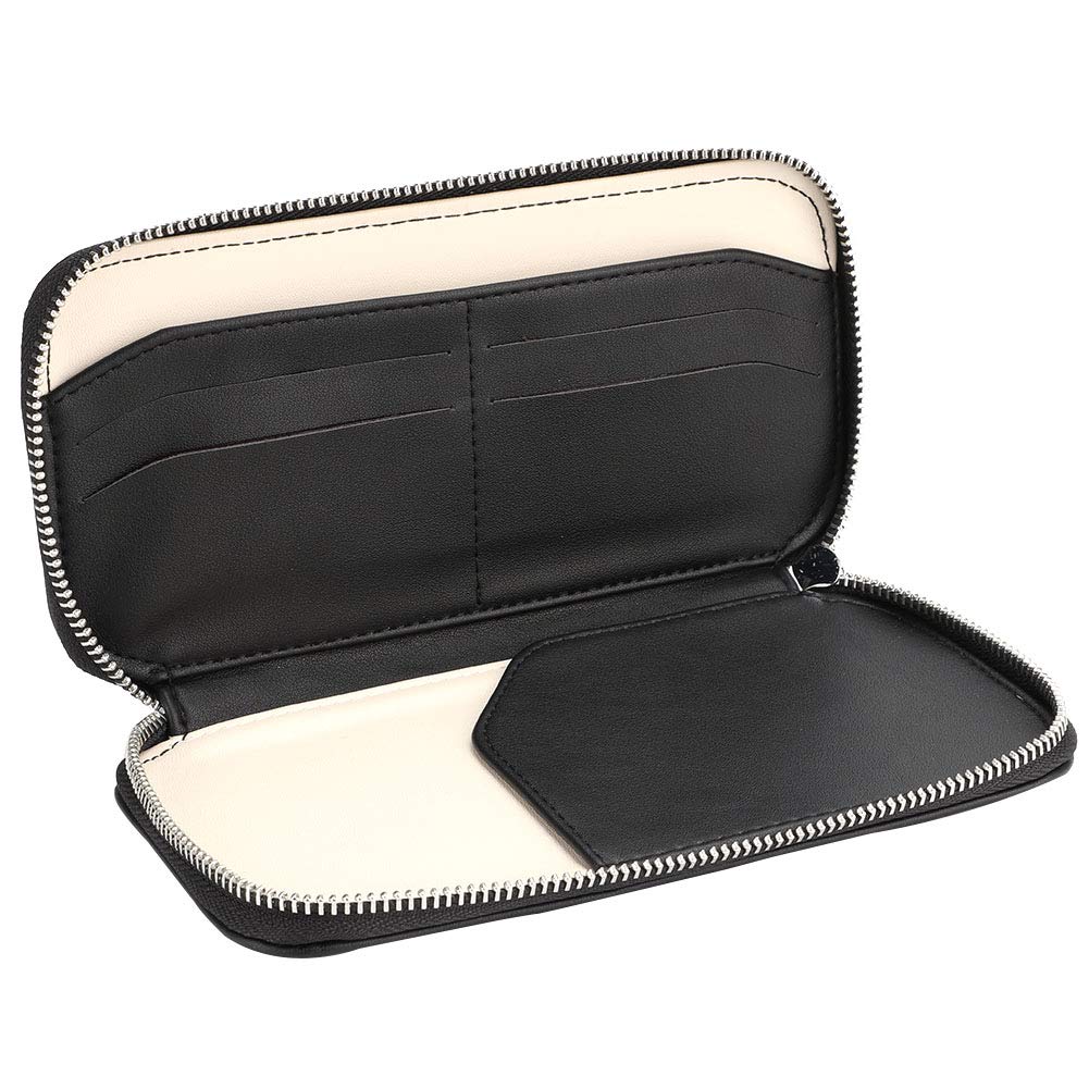 Portafoglio da viaggio con blocco RFID, porta passaporto e organizer per carte di credito, per uomini e donne, sottile, multi tasca, per lavoro, vacanze, pendolari, in pelle PU, dimensioni compatte