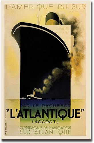 L'Amerique de sud L'Atlantique, 35 x 47 pulgadas - Lienzo decorativo para pared