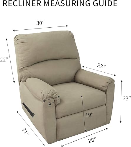 Miniatura 6 de PureFit Funda de sofá reversible resistente al agua, lavable a máquina, con correa ajustable, para perros, mascotas (reclinable, beigemarfil)