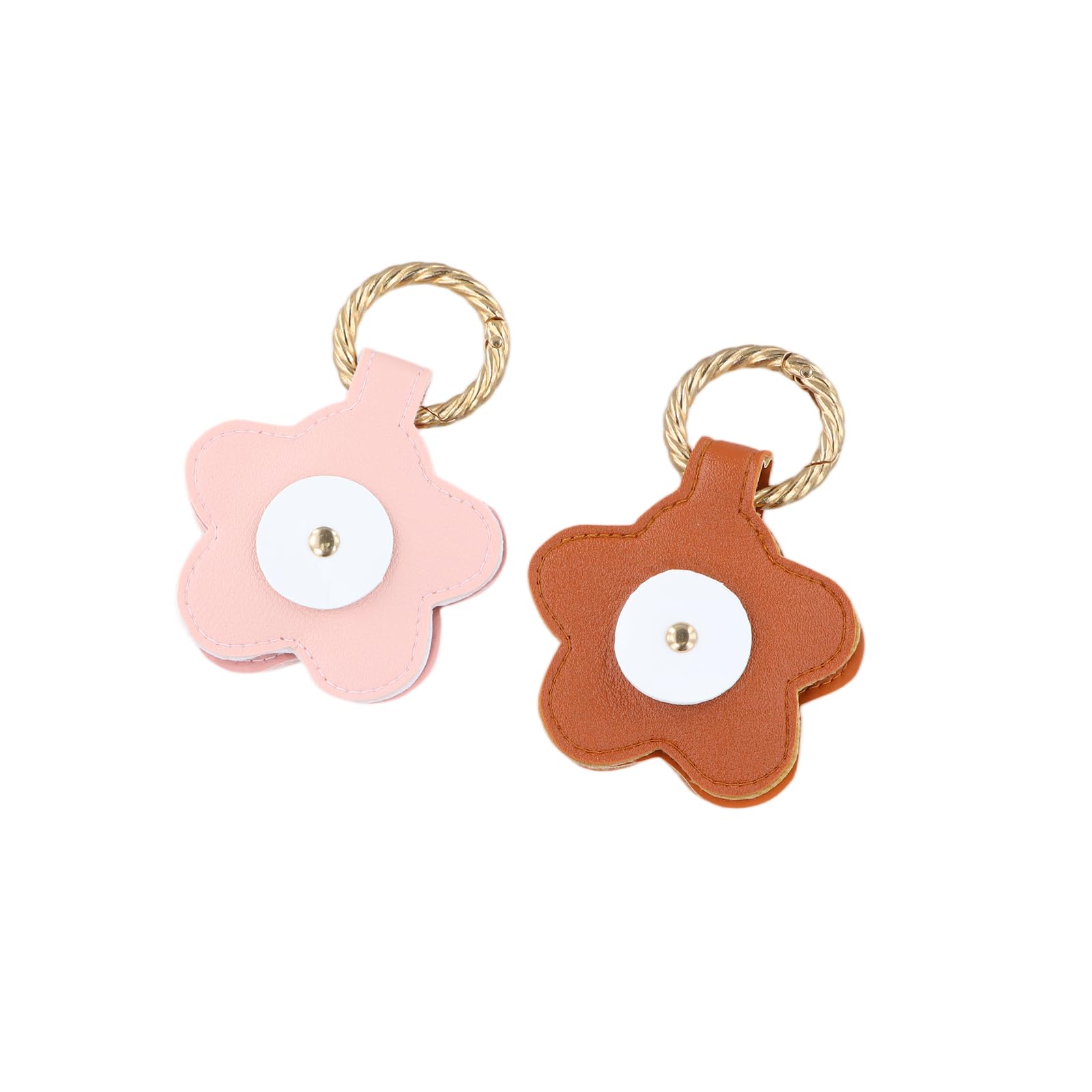 Solvio Women's Pink、Brown Magnetic Hat Clips For Travel On Bag, Strong Hat Clip For Bag Accessories, Portable Leather Hat Holder Clip For Backpack Luggage Handbag, Travel Essentials For (2 Pcs)