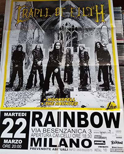 Cartel de The Haunted y Moonspell en Milano: poster musical para coleccionistas