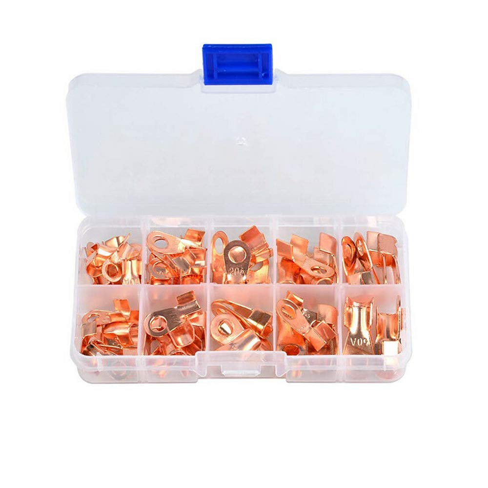 Buy Funitric 70Pcs Open Barrel Wire Crimp Copper Ring Lugs Terminal