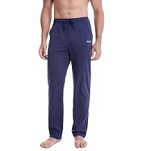 clothin Mens Cotton Yoga Sweatpants Lounge Pants Open Bottom Athletic Casual Pants with Pockets