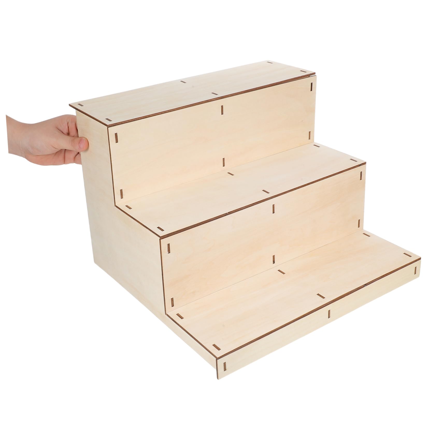 STOBAZA Holzpräsentationsständer mit Mehrstufigem Design für Parfüm Schmuck und Figuren Stabiles Holzregal für Hochzeiten Partys Hause