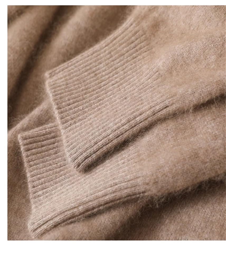 Rfmfkkg Men Mink Wool Sweater Pullover Long-Sleeved Knitted V-Neck Loose Jumper Sweaters for Men4