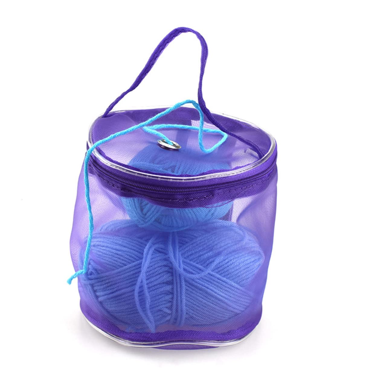 KOMBIUDA Borsa Portaoggetti per Filati da Maglia 3 Pezzi in Materiale Naturale per Casa E Viaggio