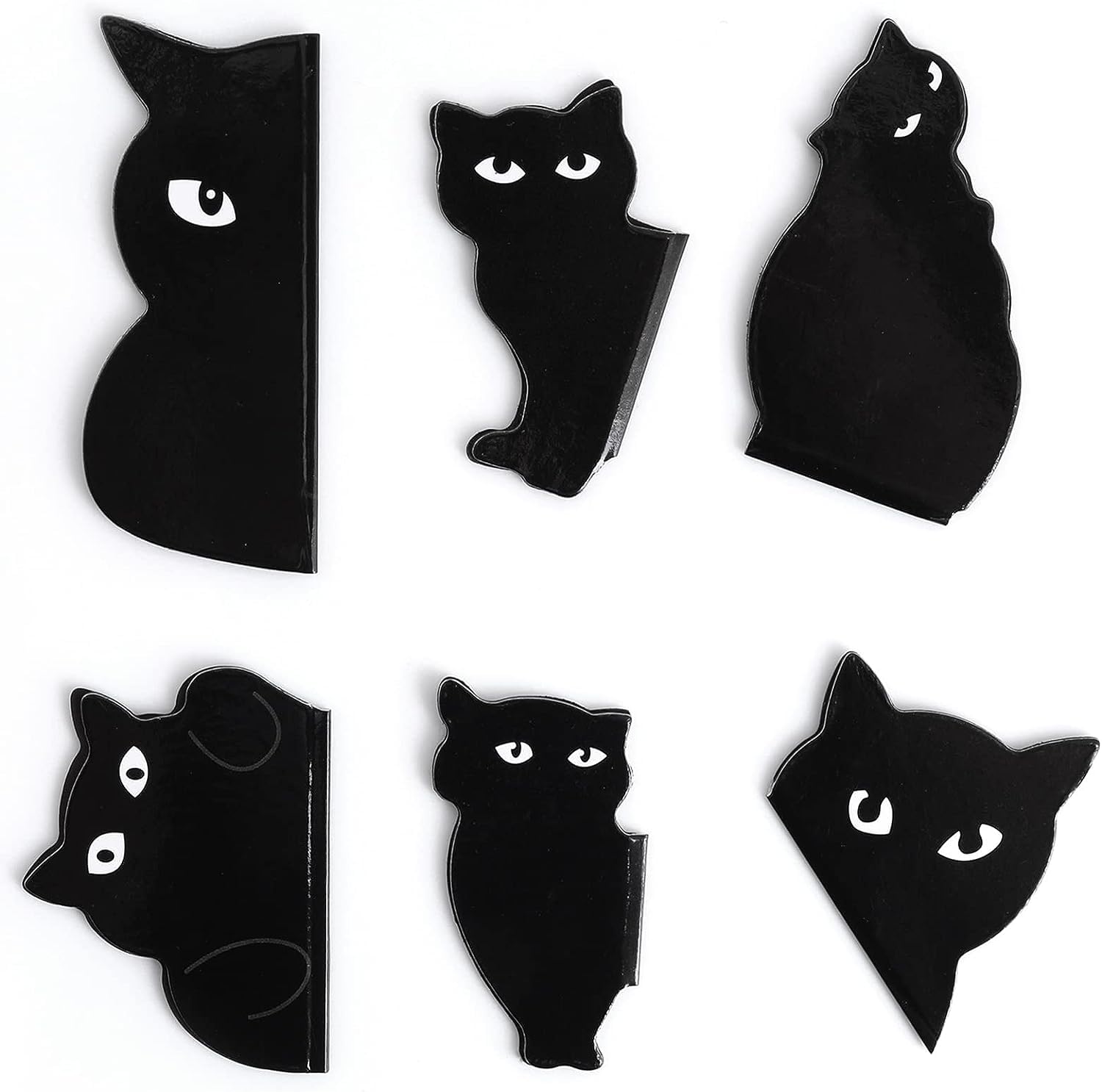 Magnetic Bookmarks - 6 Pieces Assorted Cute Book Markers Clip Set for Teachers Students Book Lovers Reading, for School Office Home Supplies, Kawaii Cat Magnet Page Markers