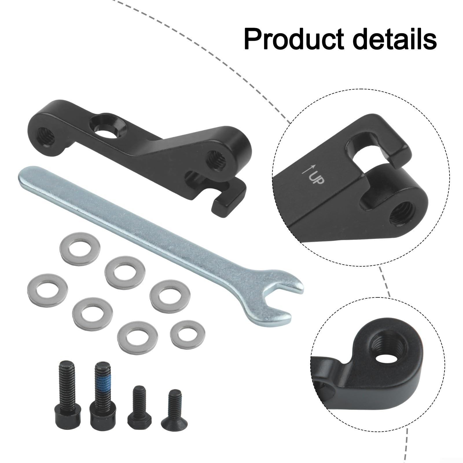 Brake Caliper Mounting Adapter Fit For IS Style Brake Mounts To Flat Mount, Wrench And Hardware Set, Rear Work With 160Mm Disks, Front for 180mm disks