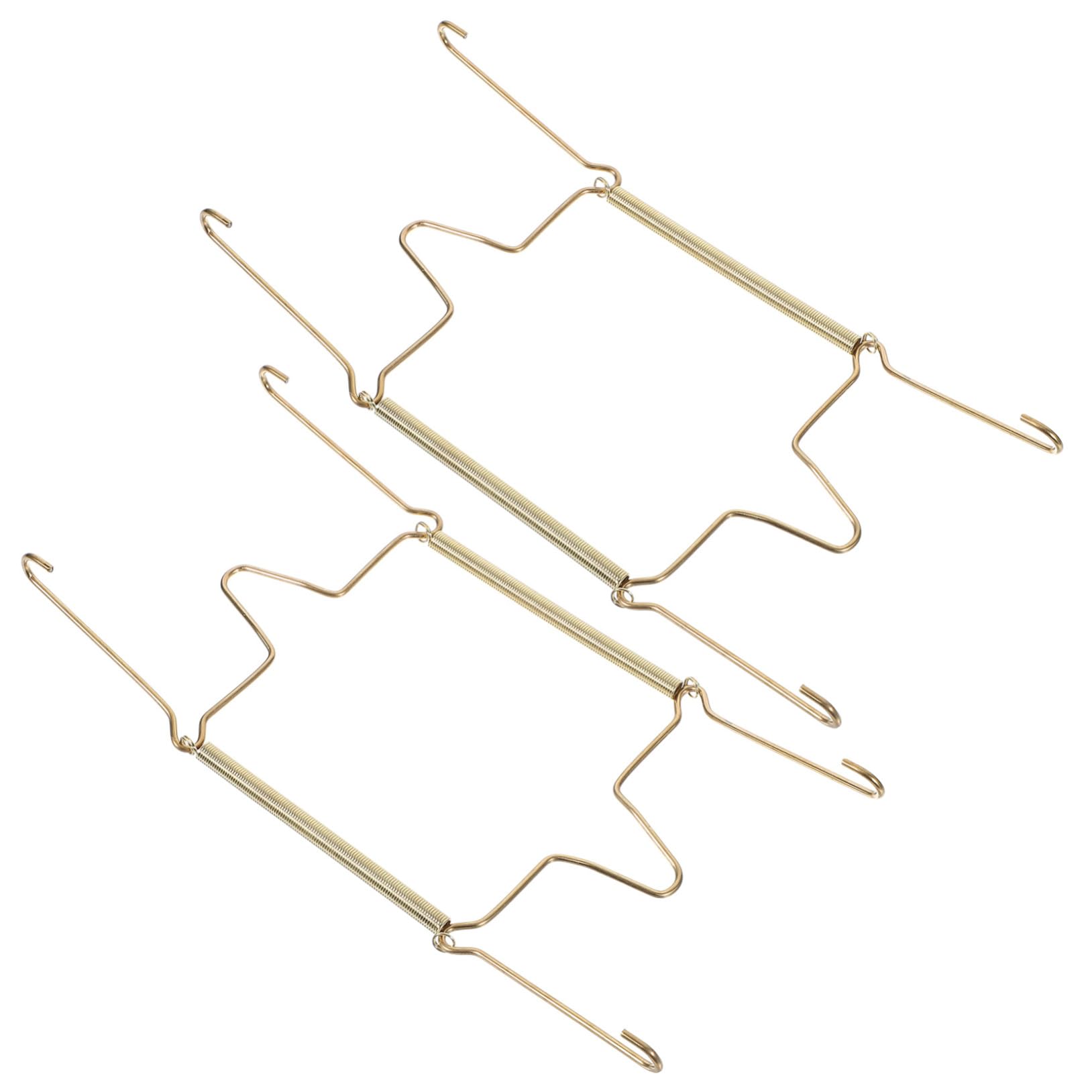GRIRIW 2pcs Wall Hanging Plate Display Hangers Invisible Spring Plate Hooks Decorative Dish Display Holders
