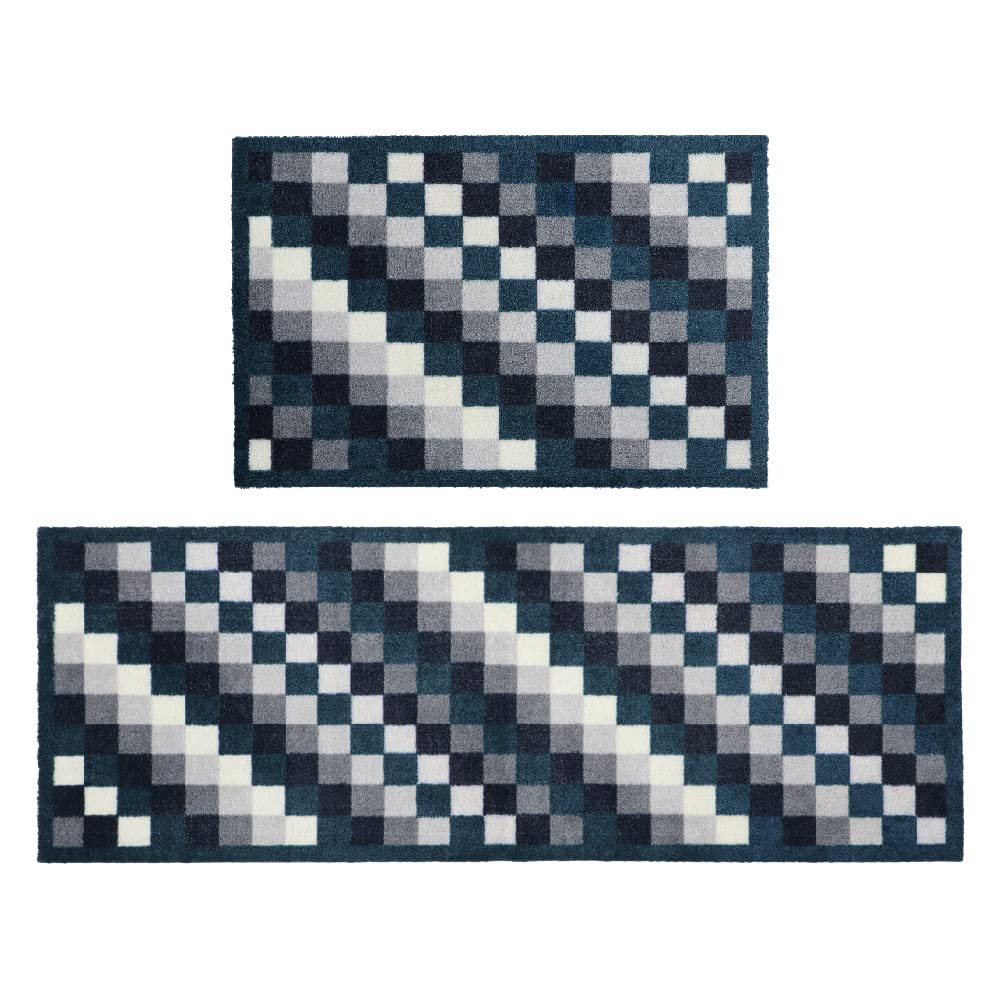 JVL 'Mega Machine Washable Doormat and Runner, Pixels