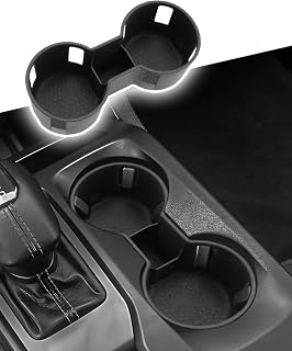 CDEFG for 2024 2025 2026 Ford Ranger Center Console Cup Holder Organizer Insert TPE Accessories- Fits Ranger Electronic Brakes Only