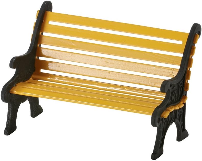 Accessories for Villages City Wrought Iron Park Bench Accessory Figurine, 1.57 inch