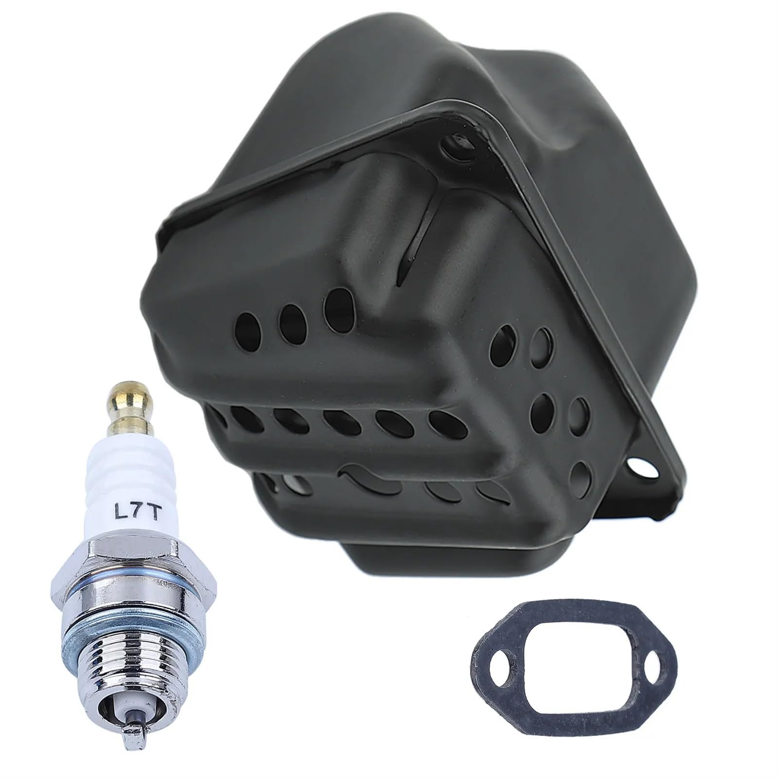 DUNLAP Zestaw uszczelek tłumika wydechowego pasuje do piły łańcuchowej Stihl 024 026 026 Pro MS260 MS 260 PRO ze świecą zapłonową wymień 11211400606