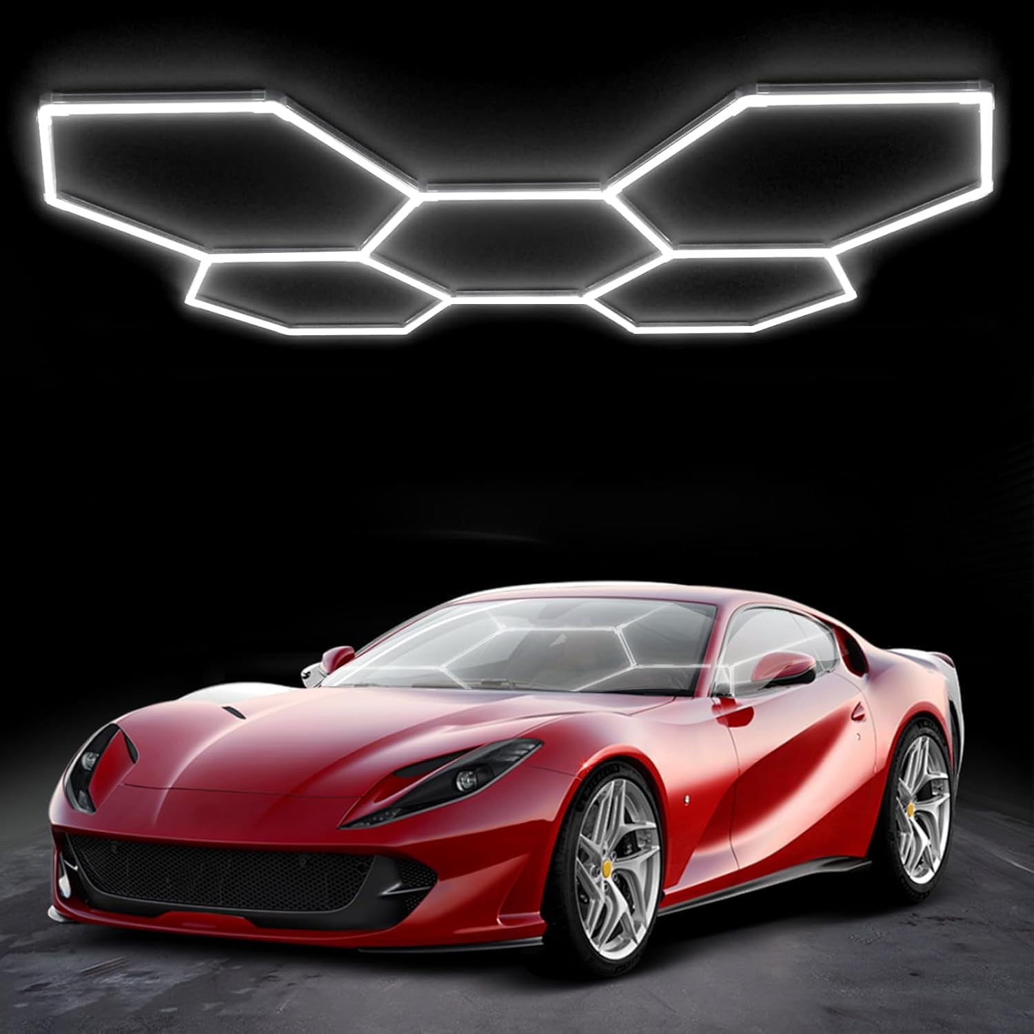 LEDガレージライト 六角 ハニカムライト 192W 24960lm 6500K Amazon.co.jp: LEDガレージライト 六角形ガレージランプ ハニカム