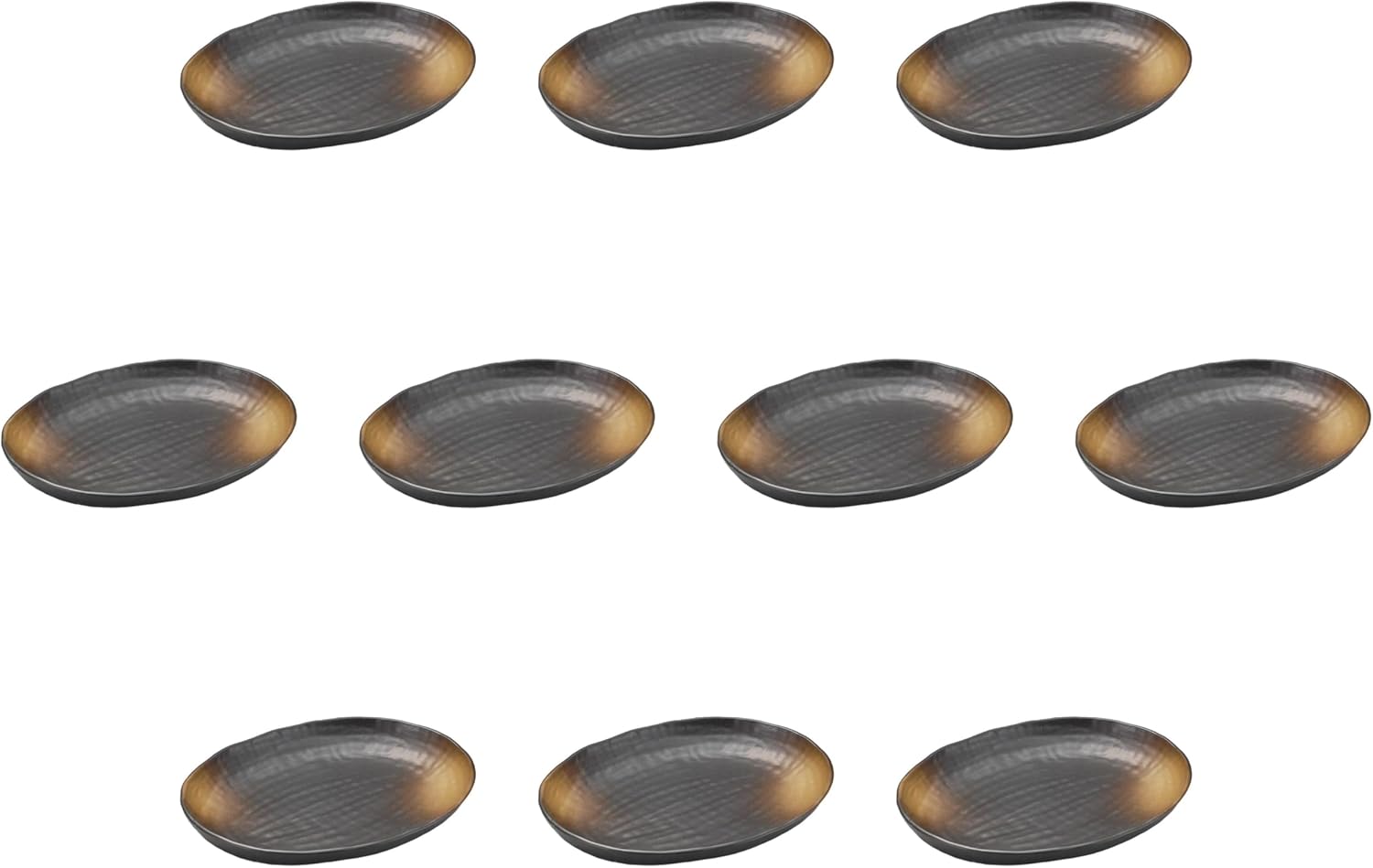 10個セット 黒備前櫛目楕円大皿（607006） [ 36.8×29×5㎝ ] | 変形皿（特大） セトモノホンポ(Setomono