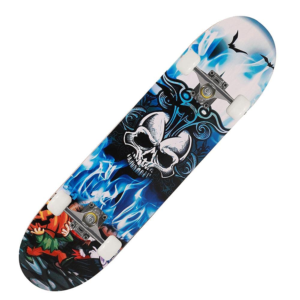 Skateboard Pro 8 Capas Arce, Monopatín Completo 31"X8", para Niñas Niños Niños Adolescentes Adultos Principiantes