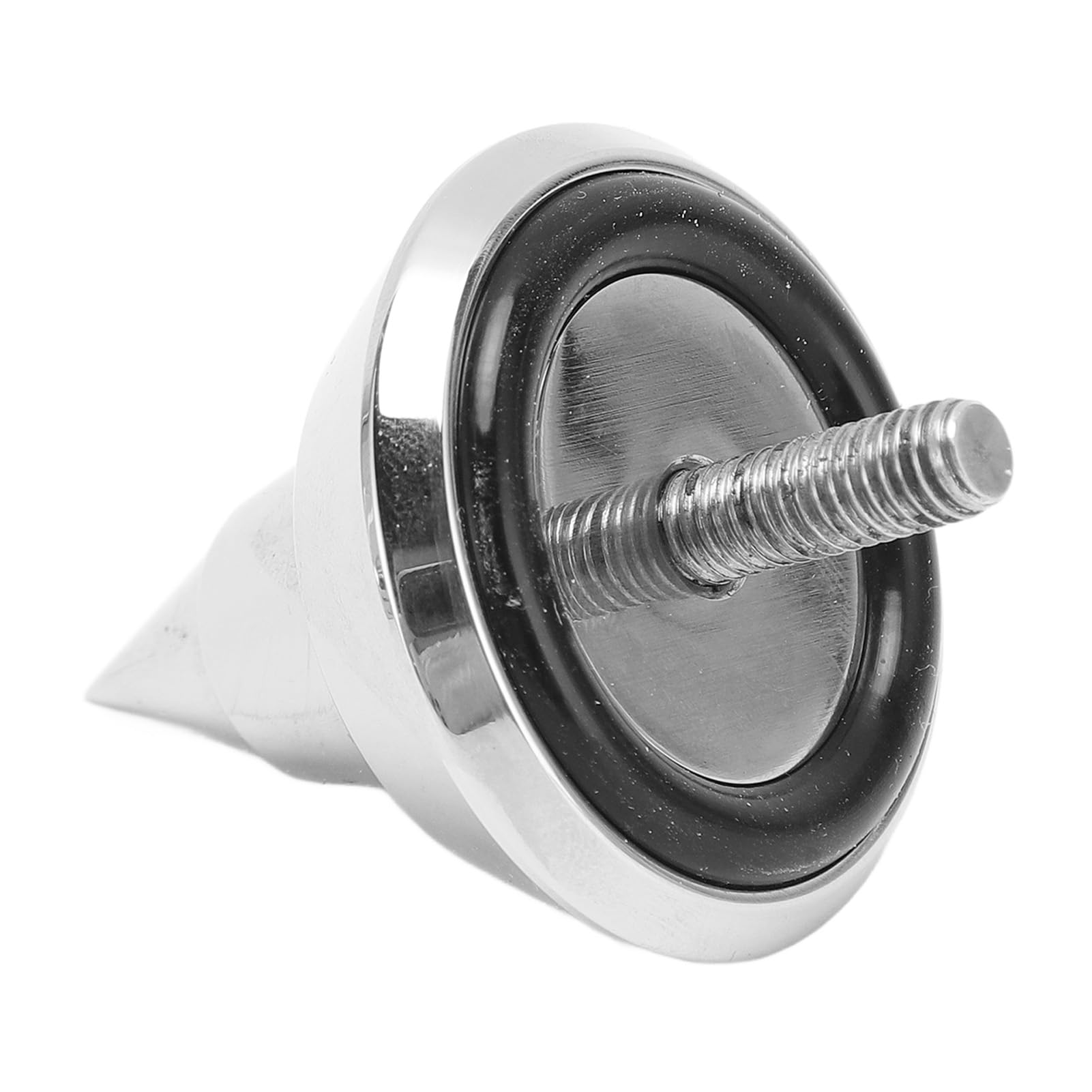 4 piedini isolanti per altoparlanti, con filettatura M6, in lega d’alluminio argentata, per altoparlanti, amplificatori, lettori CD e DVD; punte antivibrazione con base in