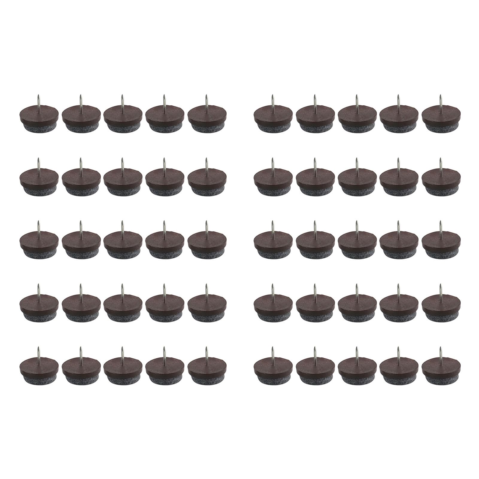 50 Pcs Antiscratch Furniture Chair Leg Feet Pads Wood Floor Protectors Felt Nail-on Slider Glides Pad Furniture Hardware Wood Floor Protector Nail Thickened Chair Leg Caps