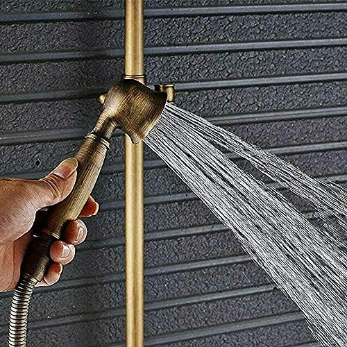 Colonne de douche avec étagère en laiton pour optimiser l'espace bain - 7