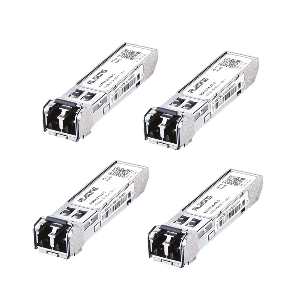 1.25G SFP LC Fiber Transceiver, 1000Base-SX Multimode Module, 850nm, 550M, for Cisco GLC-SX-MMD/GLC-SX-MM/SFP-GE-S, Meraki MA-SFP-1GB-SX, Ubiquiti UniFi UF-MM-1G, Mikrotik, Fortinet etc, 4 Pack