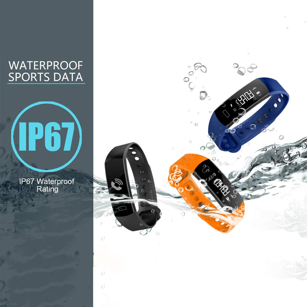 Activity Tracker Impermeable, Fitness Trackers, Fitness Watch Pulsera Deportiva con Registro De Actividad Y Contador De Calorías, Recordatorio Sedentario