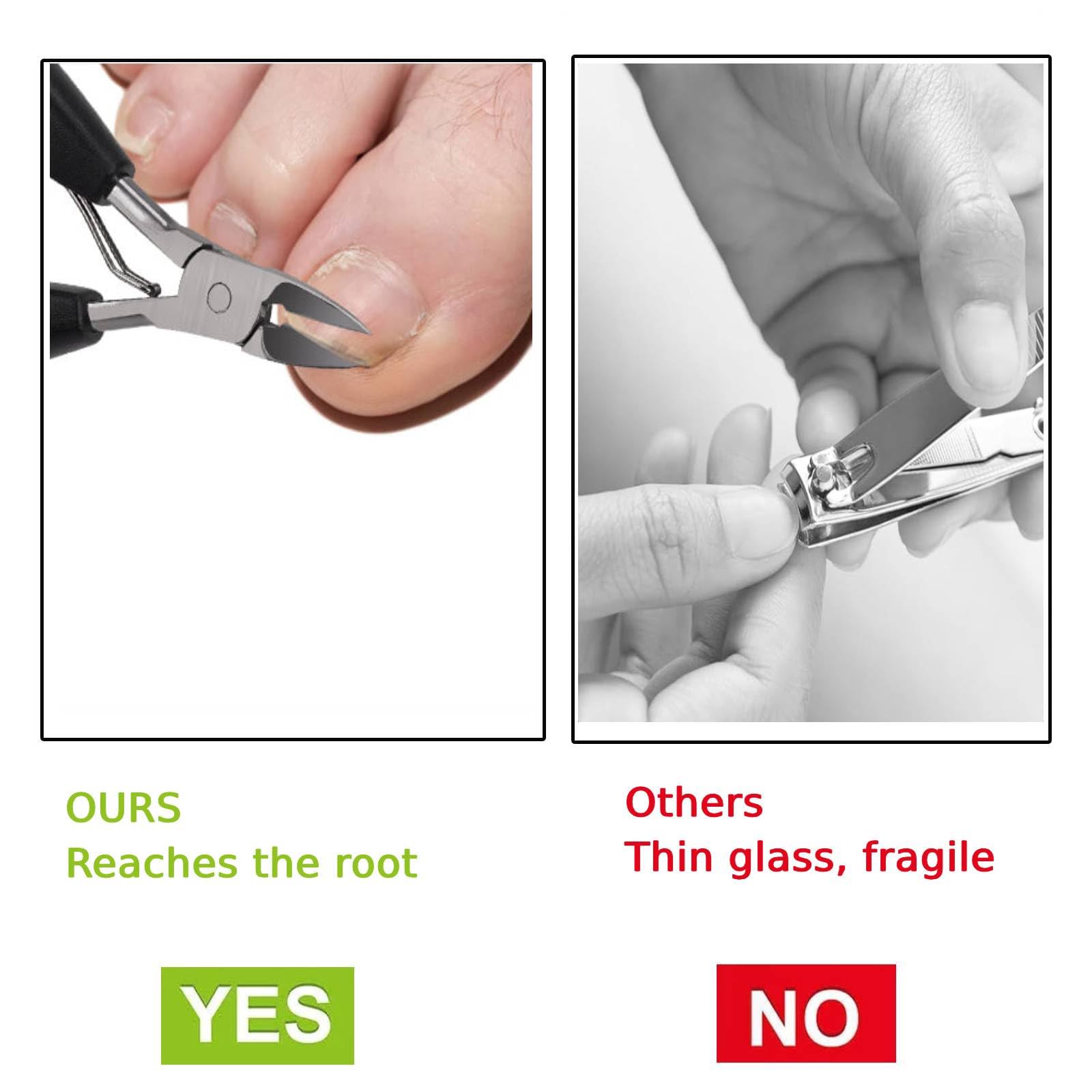 Pince à Ongles, Professionnels Coupe-Ongles pour Ongles Mains, Coupe Ongle en Acier Inoxydable à Poignée Anti-Dérapante pour Ongles de Pieds Épais et Lncarnés, Lame Courbée Tranchante