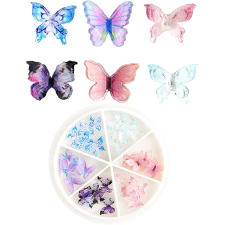 Amazon Kesyoo ネイルアートパーツ 蝶 3ｄ デコパーツ 立体 ネイルデコレーション マニキュア ジェルネイル ネイルアートパーツ 混合色 Kesyoo ネイルアートパーツ 通販