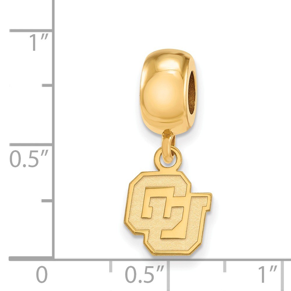 Colorado Bead Charm Extra Small (3/8 Inch) Dangle (Gold Plated)