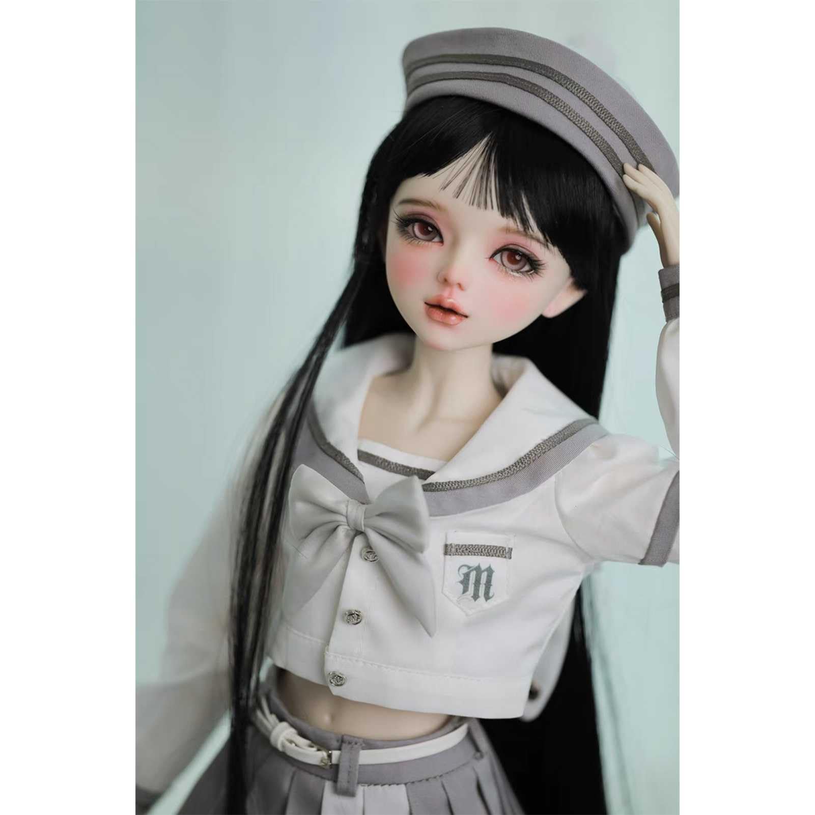 1/3 BJD Doll Girl College Style Dress Up Set für Sammler und Anfänger, 56cm Modepuppe mit Outfit