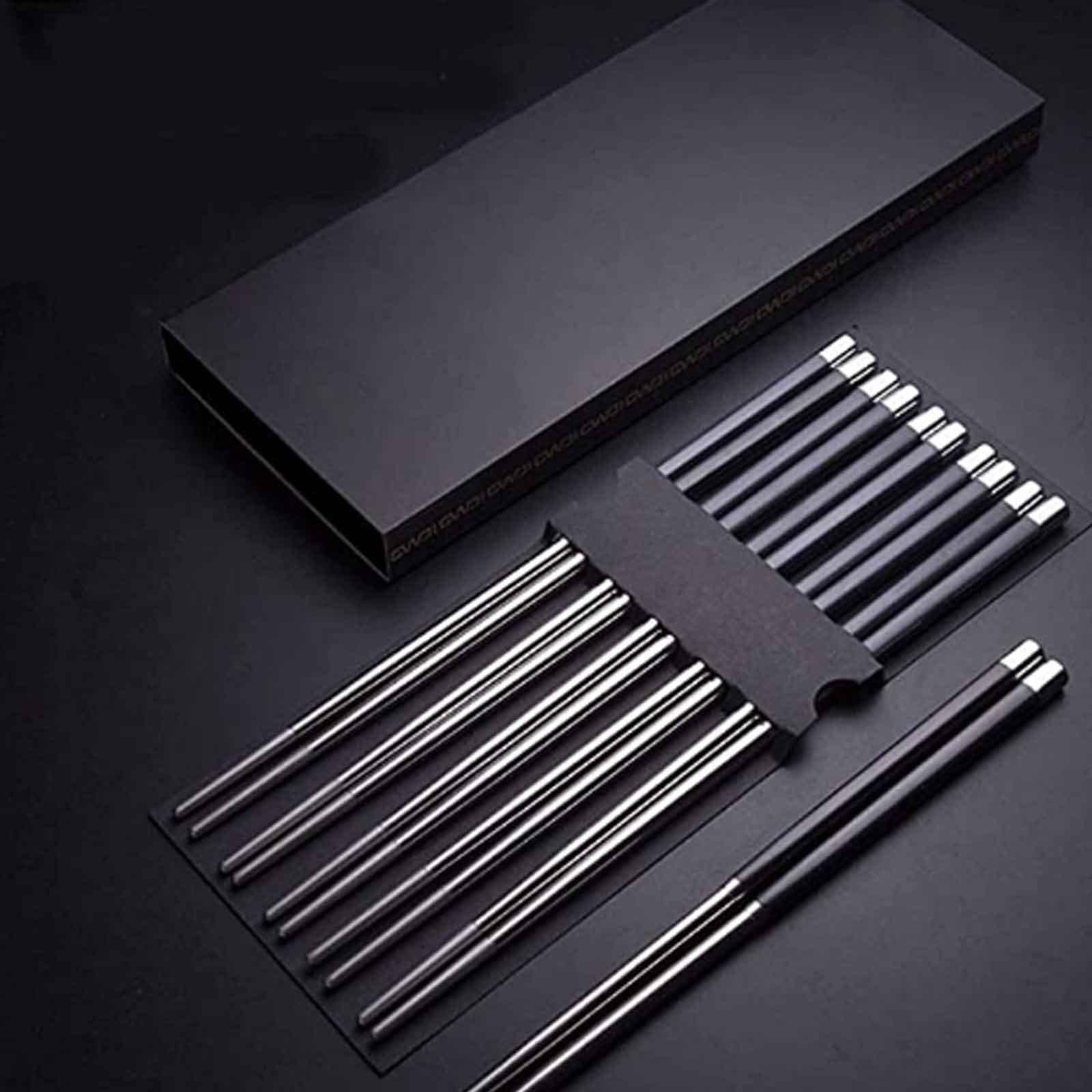 baguettes japonaises cooking chopsticks Baguettes antidérapantes réutilisables Réutilisables au lave-vaisselle, 10 paires de baguettes antidérapantes