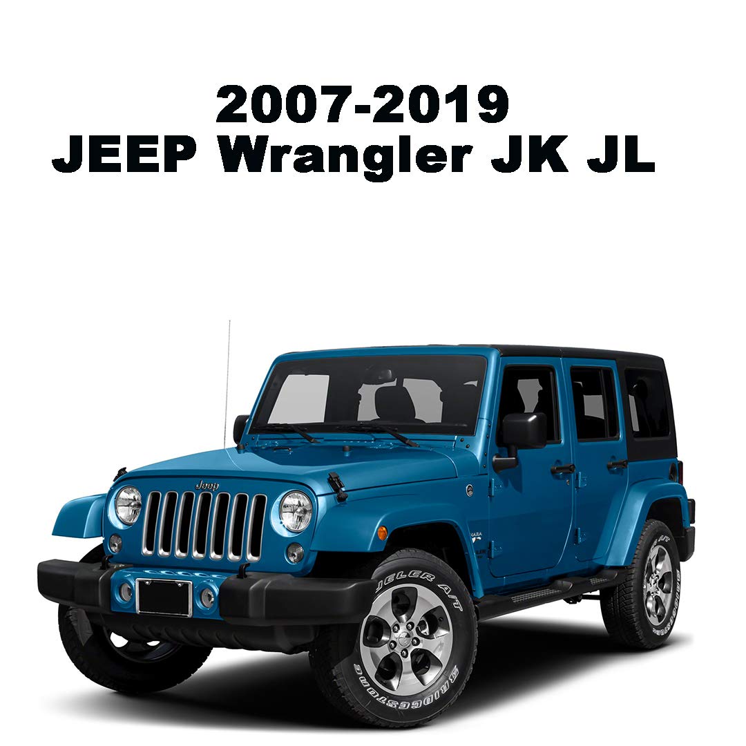 7 Inch Direct Replacement Removable Black Rubber Radio Antenna MAST Compatible with Jeep Wrangler JK JL, Cherokee, Liberty, Compass, Renegade, Grand Cherokee Models 2007-2024