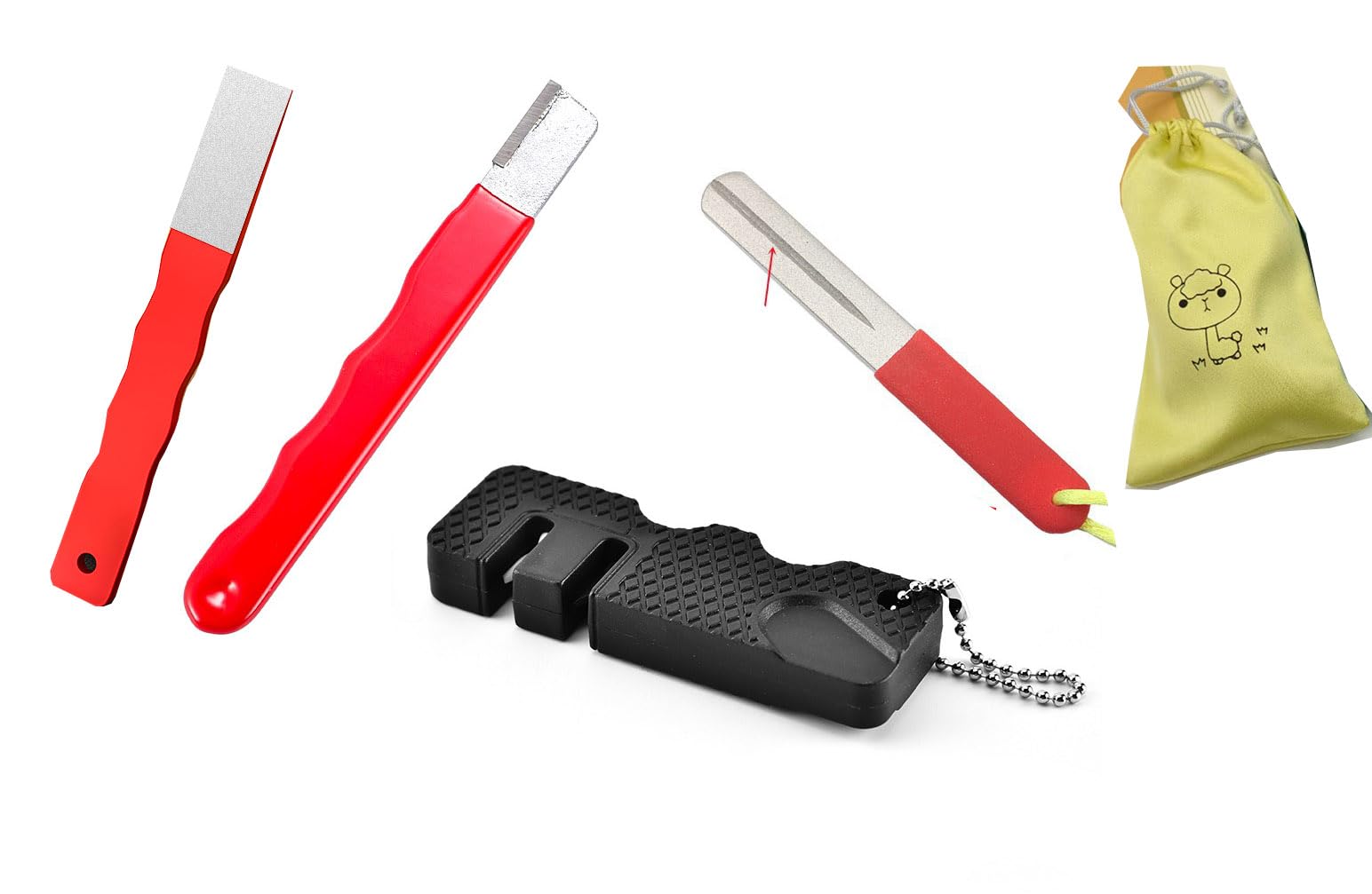 Pocket Garden Tool Blade Quick Sharpener Tungsten Steel Corundum for Lawn Mower Hedge Shears Knife Pruners Axe Scissors Hatchet Machete