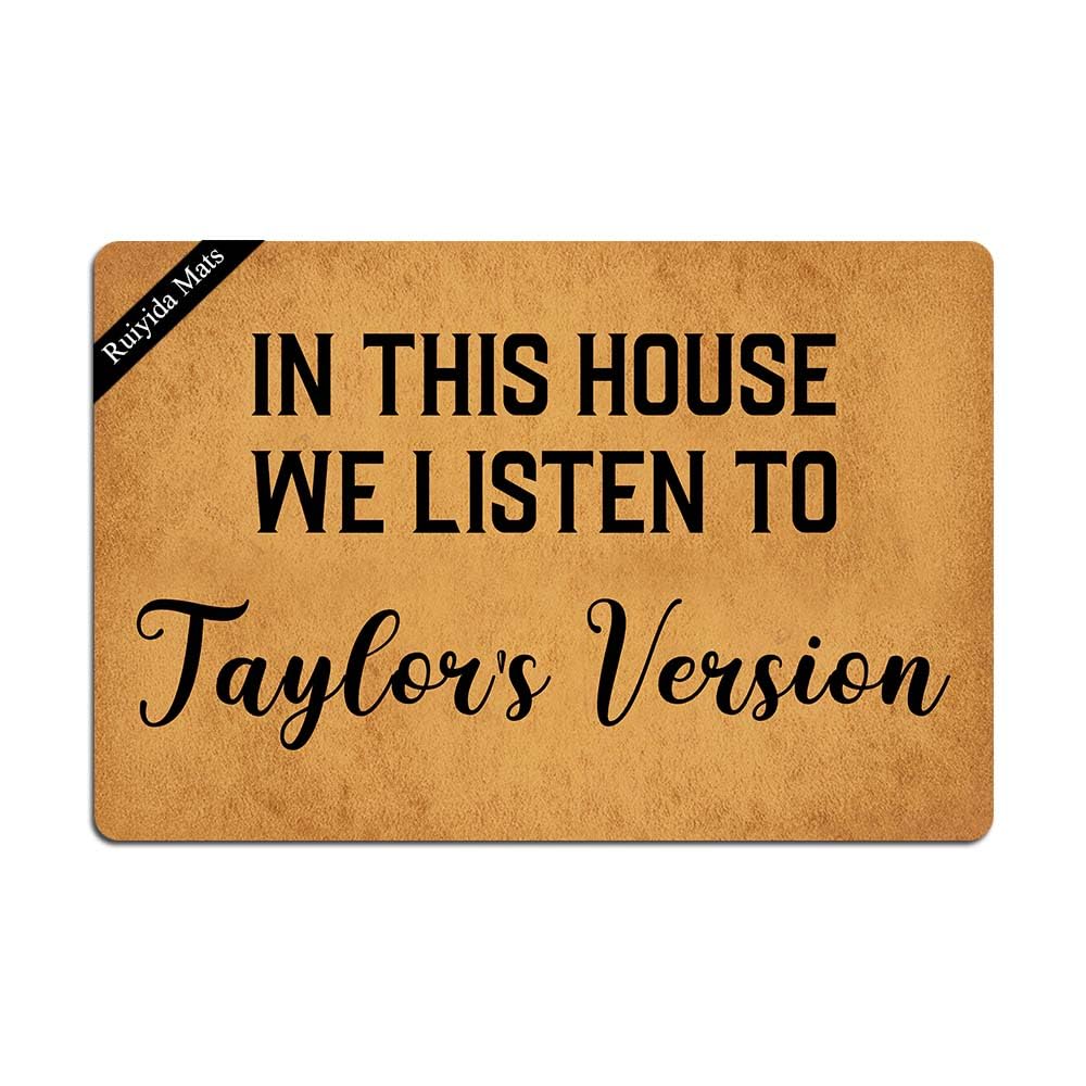 Fußmatte Taylor's Version – Kokosfaser, 76,2x45,7 Cm, Bestickt, Für Innen & Außen
