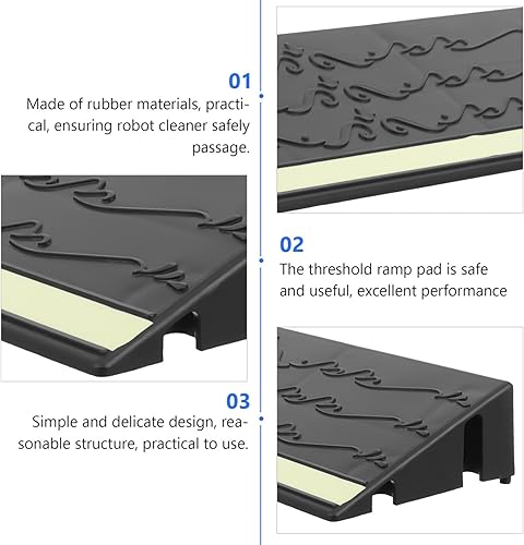 Miniatura 6 de Robots Rubber Wheelchair Ramp Robot Vacuum Threshold Ramp Threshold Ramp for Indoor Rubber Pad for Home Indoor