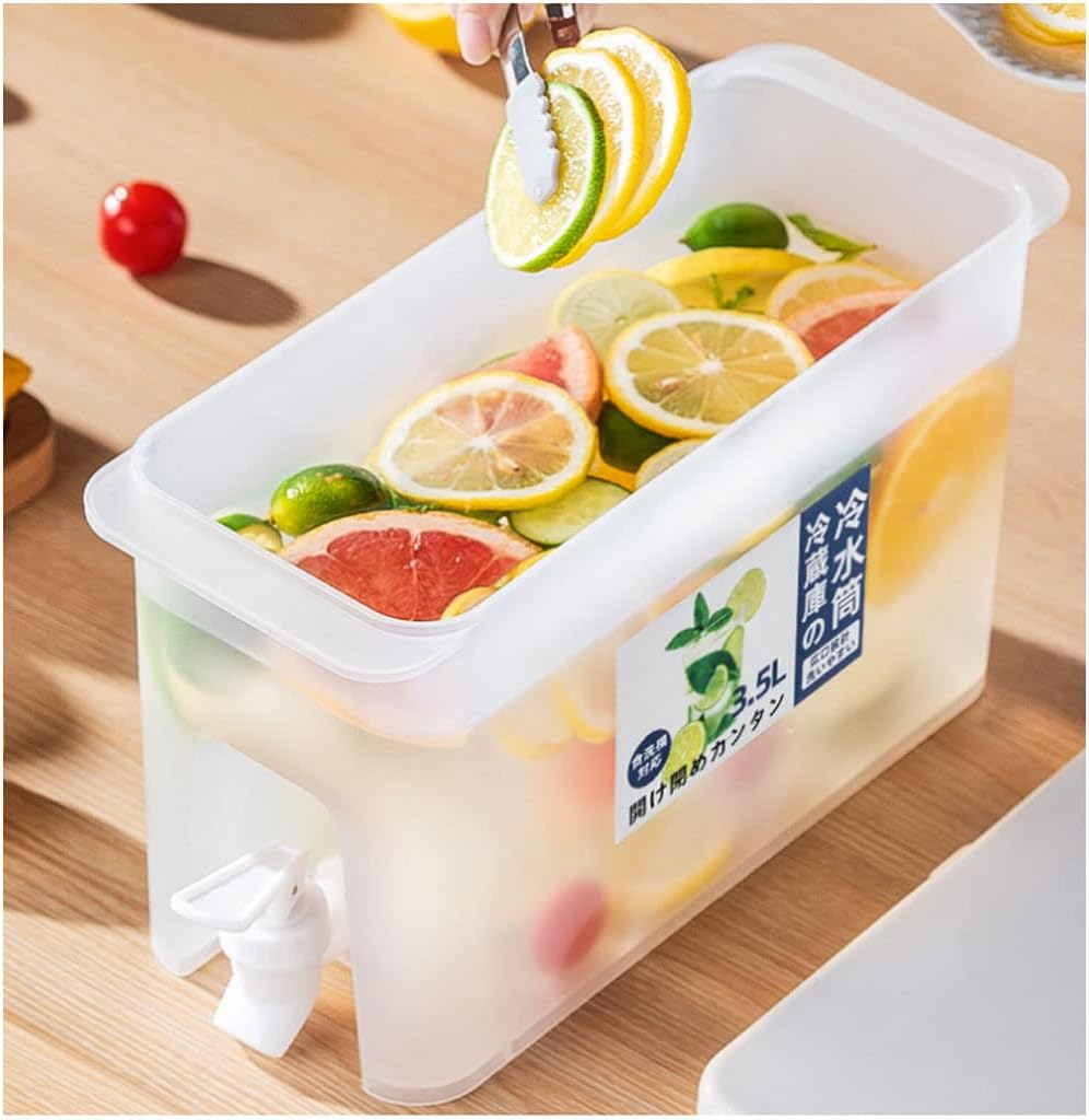ドリンクディスペンサー 👟 3.5L 飲料ディスペンサー 【イエロー】 大