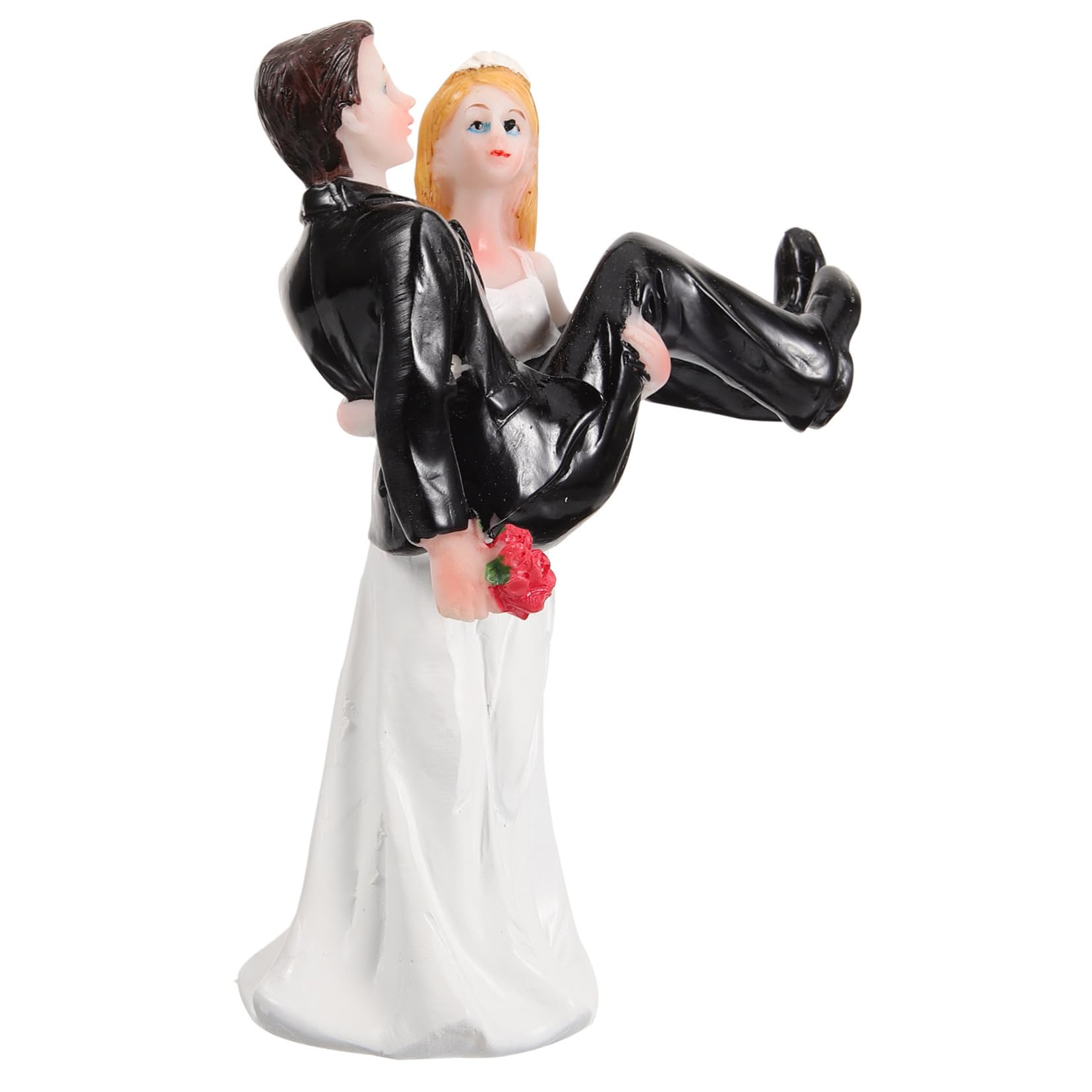 TOPBATHY 2st Kunsthandwerkliche Ornamente Aus Kunstharz Hochzeitsfigur Tortenaufleger Für Die Hochzeit Hochzeitsskulptur Figur Verzierung Für Braut Und Bräutigam Wohnzimmer Paarmodell Weiß