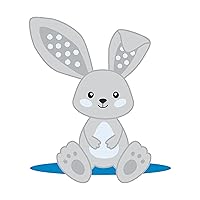 Vista 7 de Dr. Brown's Flexees Mordedor, Conejito Gris, Mordedor para bebé de silicona suave 100%, libre de BPA, 3m+, paquete de 1