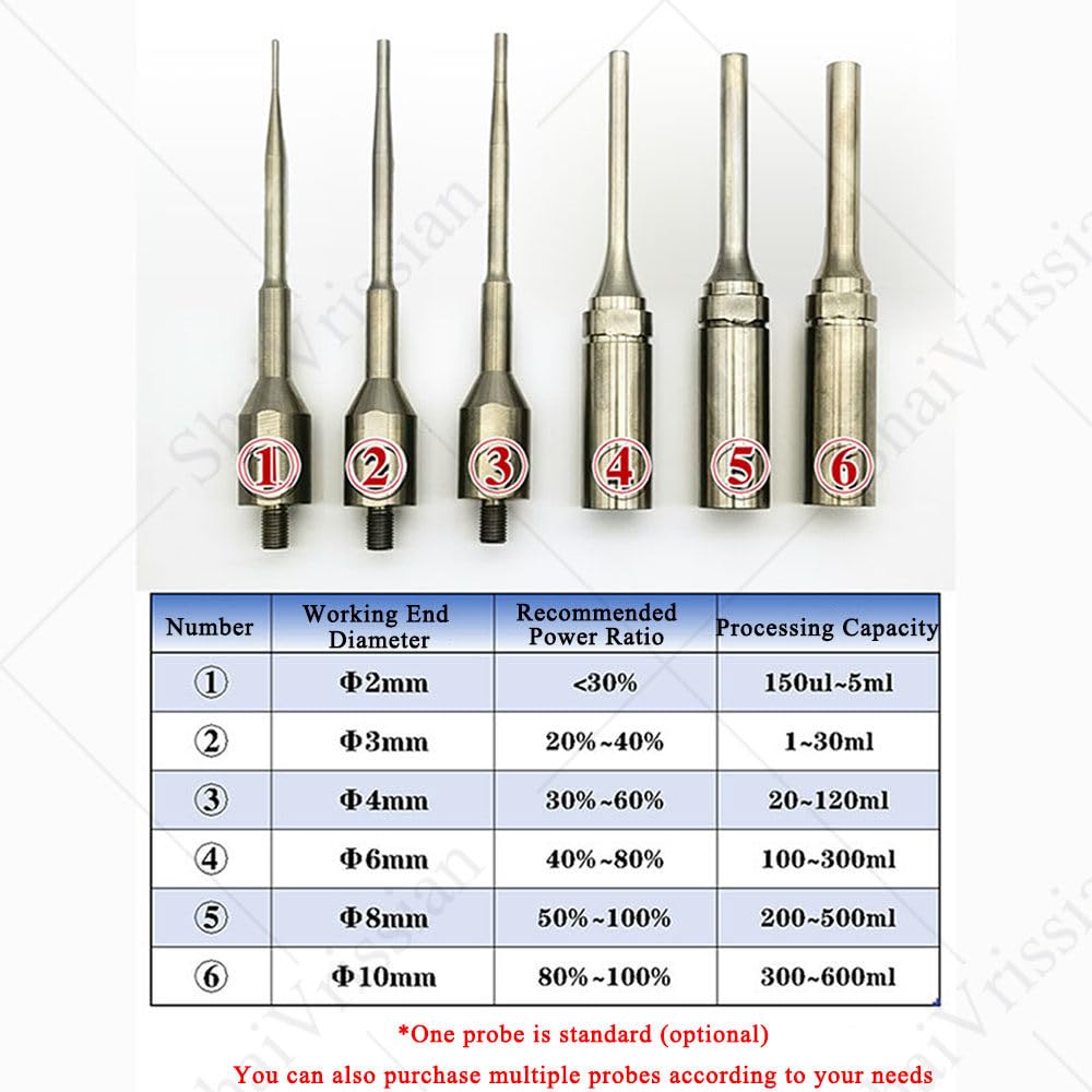 Ultraschall-Homogenisator Für Labor,Ultraschallprozessor,Zeitgesteuerte,Emulgierung,Verarbeitbare Kapazität 10-600ml,Für Biologie,Optik,Schmuck,Luft Und Raumfahrt 3mm