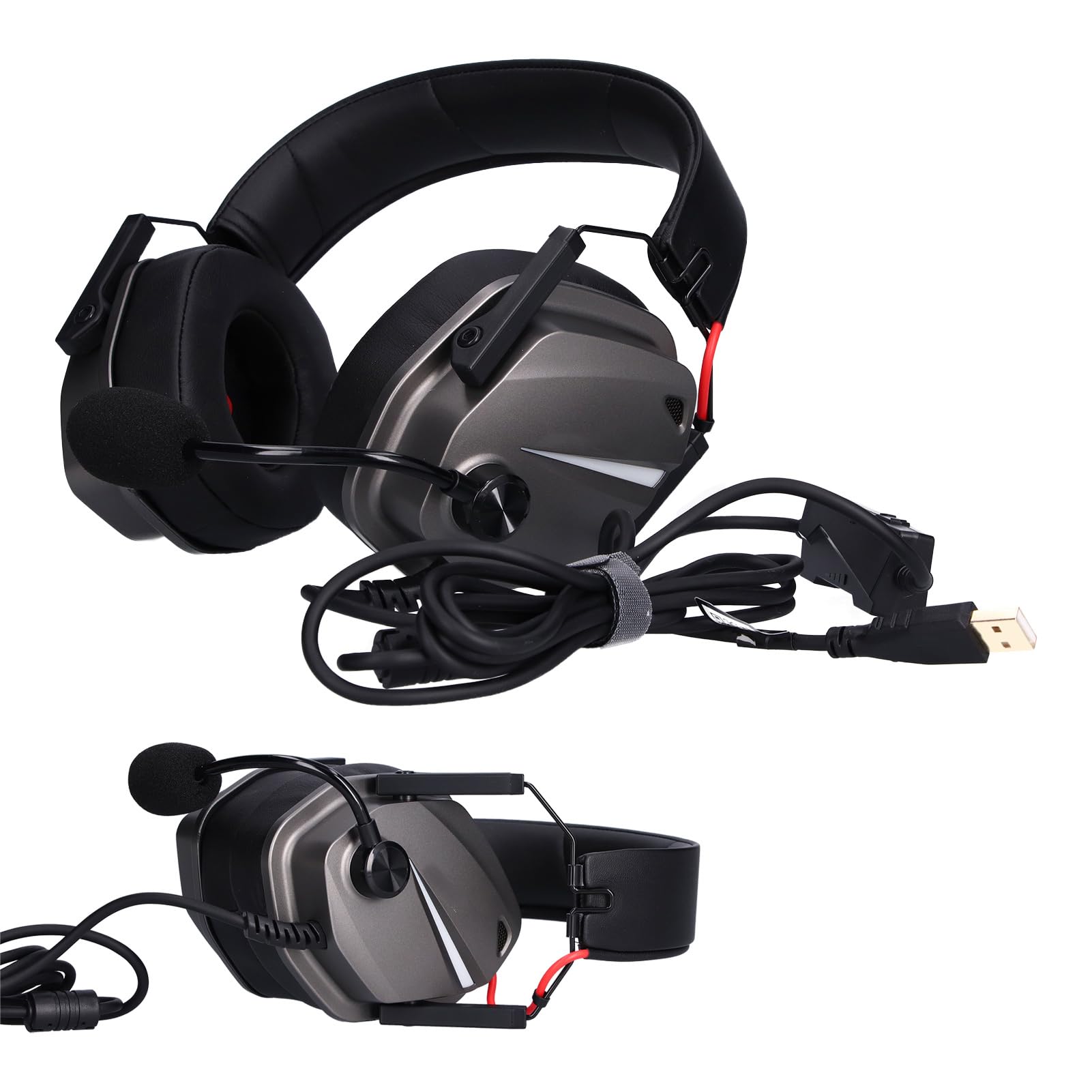 Cuffie da Gioco con Surround 7.1 e Microfono con Riduzione del Rumore, Ideali per i giocatori. Compatibile con USB per PC e Laptop